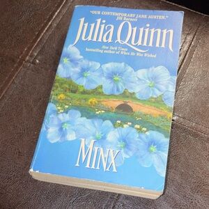Julia Quinn 'Minx' Book with Blue Floral Cover